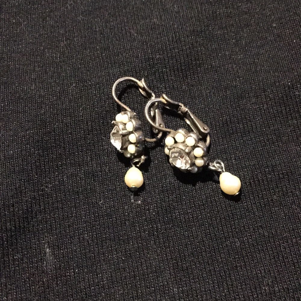 Kirks Folly pearl and crystal earrings